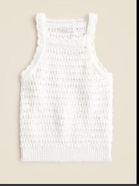 J. Crew Montauk Crochet Tank Top